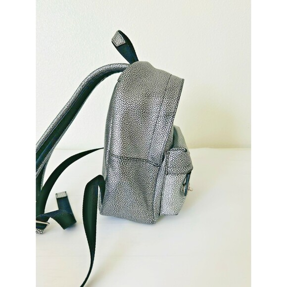 COACH Mini Campus Backpack In Hologram Pebble Leather Silver Metallic - Picture 3 of 8